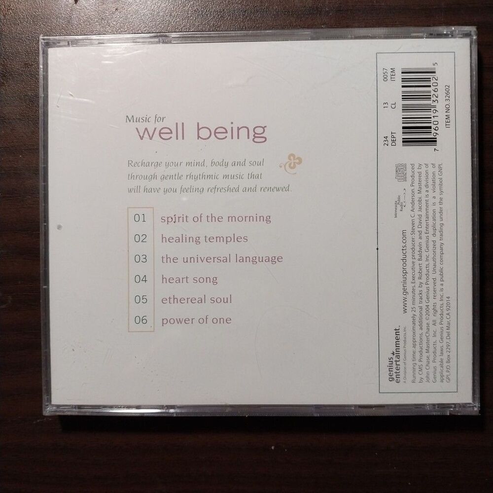Music for Well Being - Various Artists CD New - Picture 2 of 2